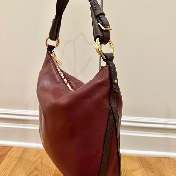 Lauren by Ralph Lauren  Dark Maroon Hobo bag - Picture 10 of 15
